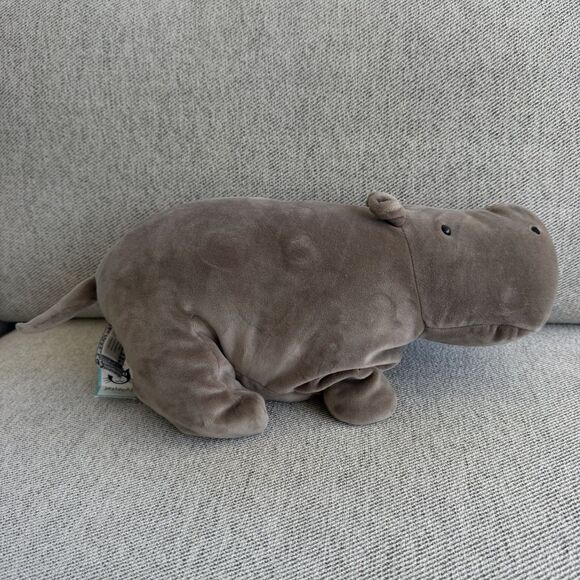 Jellycat Other - HTF Jellycat Mellow Mallow Hippo Plush Large Stuffed Gray Squishy London 15" NWT